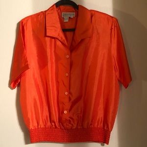 Vintage Neon Orange Blouse